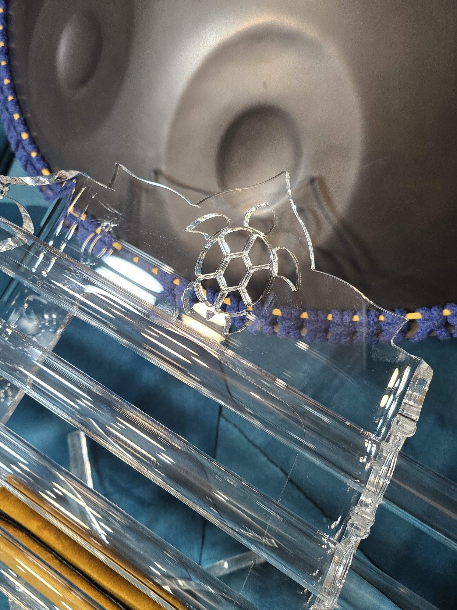 Crystal harp Turtle for Handpan ~ F# Pygmy – Image 4